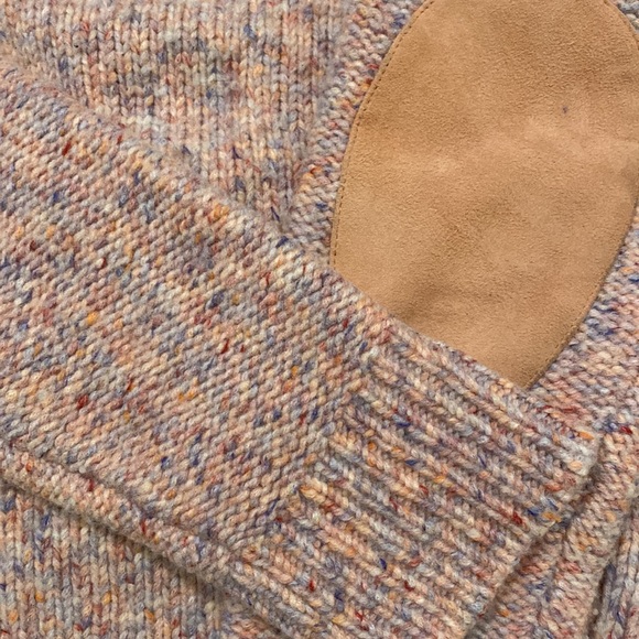 Rag & Bone Francie Marled Pink Sweater with Elbow Pads - Picture 5 of 5